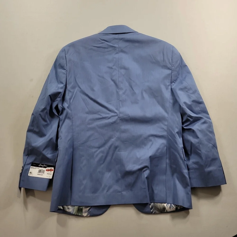Sean John Light Blue Blazer Mens 38S 38 Classic-Fit Cotton Suit Jacket $360 NEW‎